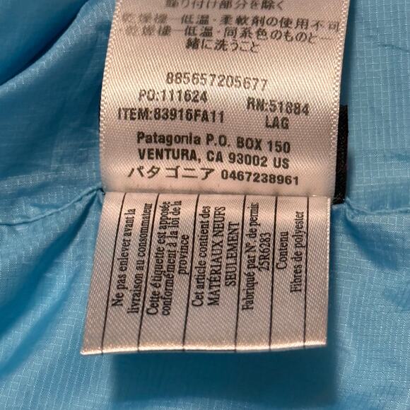 Patagonia Womens Micro Puff Jacket Size Large Blue Company Embroidery 83916 - Picture 7 of 9